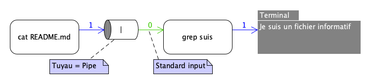 cat redirigé vers grep